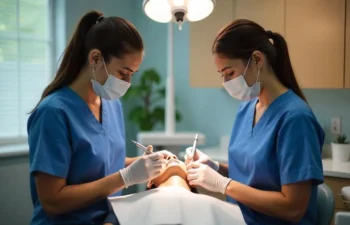 Dental Classes Atlanta students practicing chairside assisting during hands-on dental training